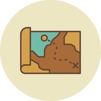 diseño de icono creativo mapa del tesoro vector