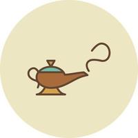 Magic Lamp Creative Icon Design vector