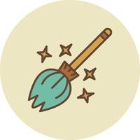 Magic Broom Creative Icon Design vector