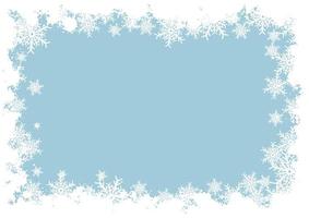 Christmas background with a grunge snowflake border vector