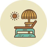 Lounger Creative Icon Design vector