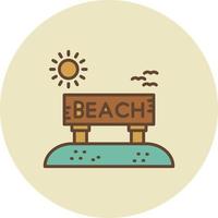 diseño de icono creativo de playa vector