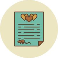 Wedding Contract Creative Icon Design vector