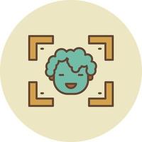 Face Detection Creative Icon Design vector
