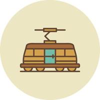 Tram Creative Icon Design vector