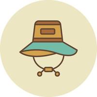 diseño de icono creativo de sombrero para el sol vector