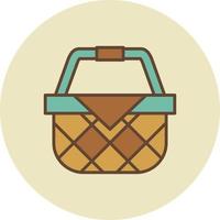 Picnic Basket Creative Icon Design vector