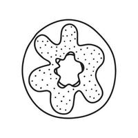 Hand drawn doodle donut vector illustration