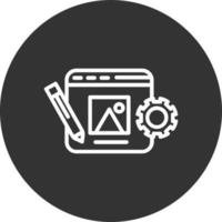 icono de vector de gestión de contenido