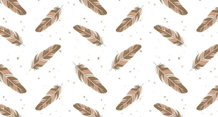Seamless feather pattern background
