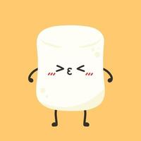 Marshmallow cartoon. marshmallow character design. Marshmallow vector. vector