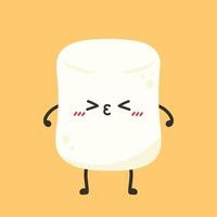 Marshmallow cartoon. marshmallow character design. Marshmallow vector. vector