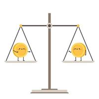 Coin character design. Glad. Coin cartoon vector. vector