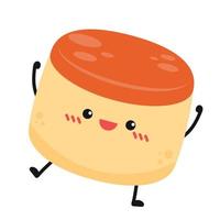 Pudding vector. symbol. pudding character design. vector