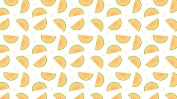 Melon pattern background. melon on white background. wallpaper. symbol. logo design. vector