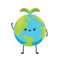 Earth character design. planet vector. Earth day mascot. vector