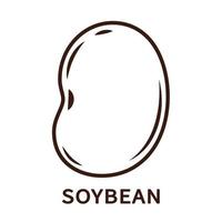 Soybean vector. Soybean on white background. free space for text. vector