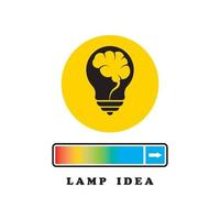 creative light bulb logo and vector with slogan template