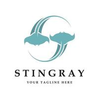 stingray logo and vector with slogan template