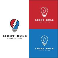 creative light bulb logo and vector with slogan template