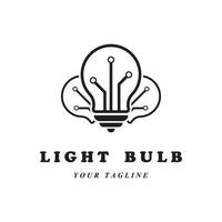 creative light bulb logo and vector with slogan template