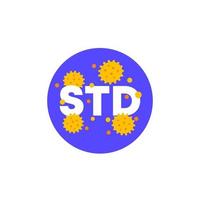 std, icono de vector de enfermedad de transmisión sexual