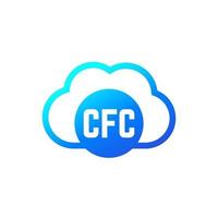 icono de gas cfc con una nube vector