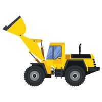 Illustration for construction machinery vehicle bulldozer. vector