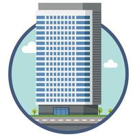 Apartment city building beautiful illustration vector