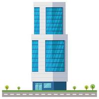 edificio de la ciudad de oficinas hermosa ilustración. vector