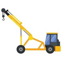 Illustration for construction machinery vehicle crane truck. vector