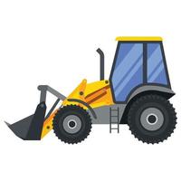 Illustration for construction machinery vehicle bulldozer. vector