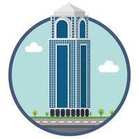 Apartment city building beautiful illustration. vector