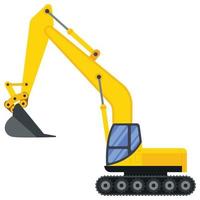 Illustration for construction machinery vehicle excavator. vector