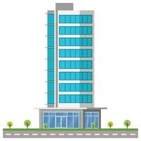 Hotel city building beautiful illustration. vector