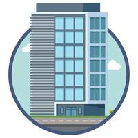 Hotel city building beautiful illustration vector