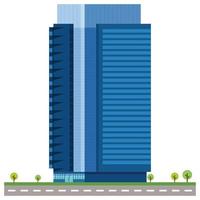 edificio de la ciudad de oficinas hermosa ilustración. vector