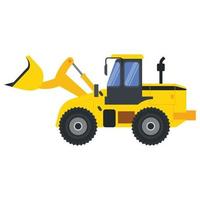 ilustración para excavadora de vehículos de maquinaria de construcción. vector