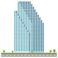 Company city building beautiful illustration. vector