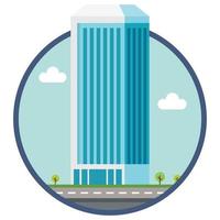 Apartment city building beautiful illustration. vector