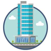 Hotel city building beautiful illustration vector