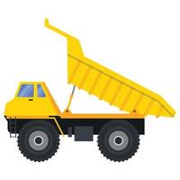 Illustration for construction machinery vehicle dump truck. vector