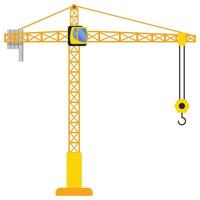 Tower crane build machine illustration vector