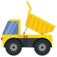 Illustration for construction machinery vehicle dump truck. vector