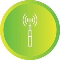 icono de línea de vector de torre de telecomunicaciones único