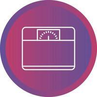 Unique Weighing Machine Vector Line Icon
