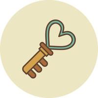 Love Key Creative Icon Design vector