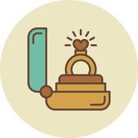 diseño de icono creativo de caja de anillo vector