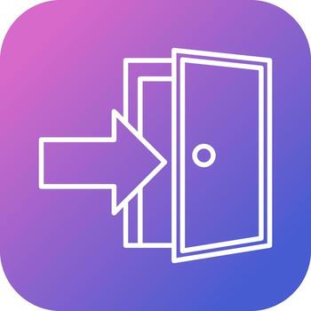 Exit Door Vector Icon