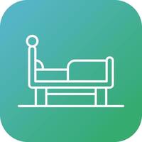 icono de vector de cama